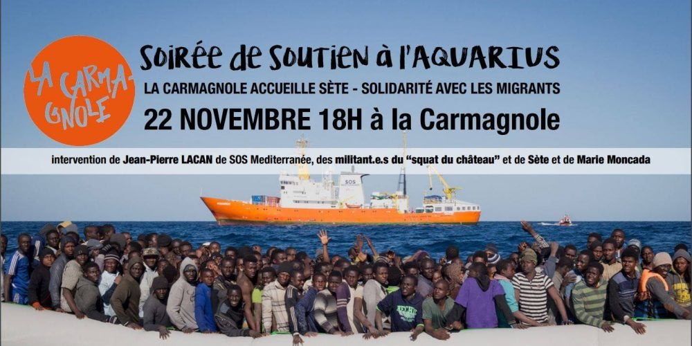 Soutien à SOS Méditerranée et aux réfugiés du Squat du Château